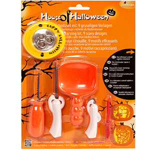 Deluxe Mini-K�rbis Schnitzset, 6-tlg.