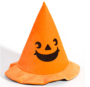 Niedlicher Halloween-Hut mit K�rbisgesicht!