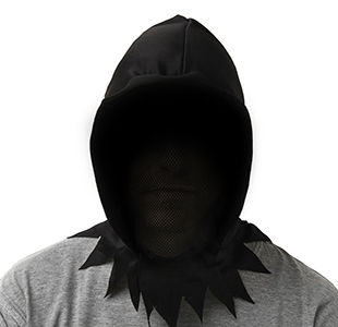 Henker-Kapuze in schwarz