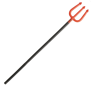 Dreizack in schwarz/rot